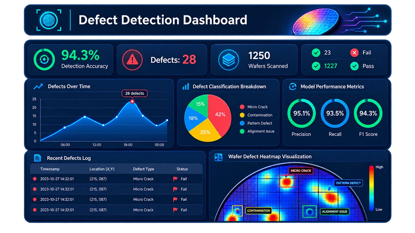AI-powered defect detection and quality analytics dashboard